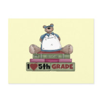 Bear Love 5th Grade Tshirts and Gifts Postcards