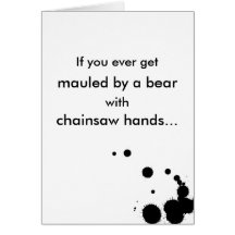 Bear Mauling Romance Greeting Card