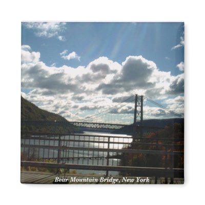 Bear Mountain Bridge, New York Refrigerator Magnet by lacarf