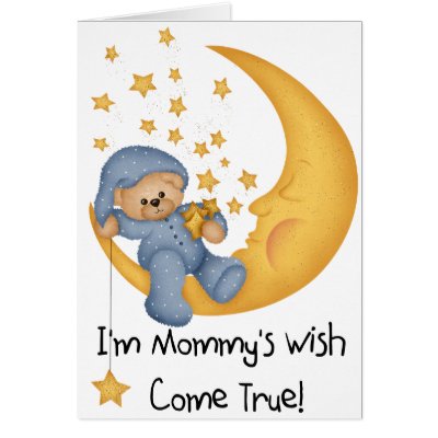 Bear on Moon I'm Mummy's Wish (blue) by toddlersplace