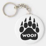 Bear Paw Gay Pride "WOOF" Key Ring Chain Keychains