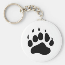 Bear Paw Print Key Chains