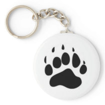 Bear Paw Print Key Chains