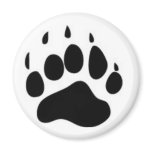Bear Paw Print Fridge Magnet