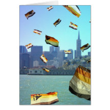 Bear Pride Over San Francisco Greeting Cards