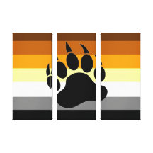 Bear Pride Paw on Triple Canvas Gallery Wrapped Canvas