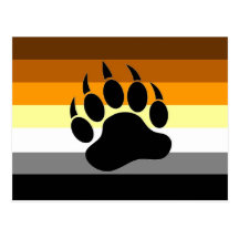 Bear Pride Paw Post Cards