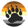 Bear Pride Paw Round Sticker