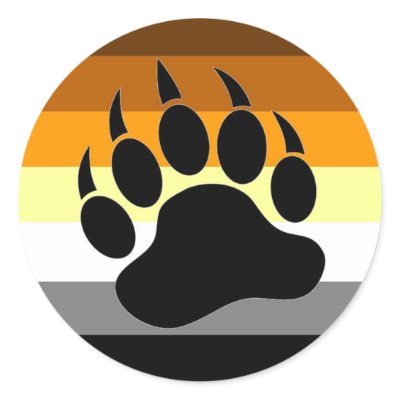 Bear Pride Paw Round Sticker by markthaler