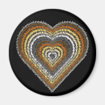 Bear Pride Tribal Heart Refrigerator Magnets