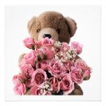 bear roses square invitation
