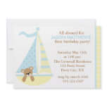 Bear Sailboat Birthday Party Invitations