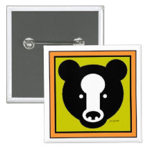 bear square pin