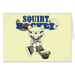 Bear Squirt Hockey Blue Tshirts and Gifts Greeting Cards