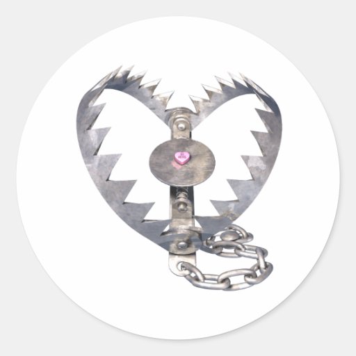 Bear Trap Heart Sticker