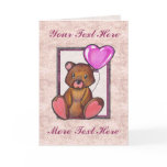 Bear with Balloon Greeting Card