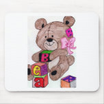 bear with blocks mouse pads