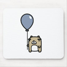 Bear With Blue Balloon Mousemat