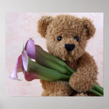 bear with calla lilies small print