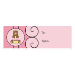 Bear With Pink Cupcake Swirls Gift Tags Business Card