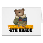 Bear with Ruler 4th Grade Greeting Card