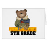 Bear with Ruler 5th Grade Greeting Card