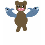 Bear With Sharks For Arms! t-shirts