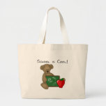 Bear with Writing Board School is Cool Canvas Bags