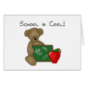 Bear with Writing Board School is Cool cards