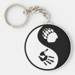bear yin yang key chains
