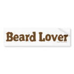 Beard Lover Funny Fuzzy Letters Template Brown Bumper Sticker