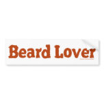 Beard Lover Funny Fuzzy Letters Template Redhead bumper stickers