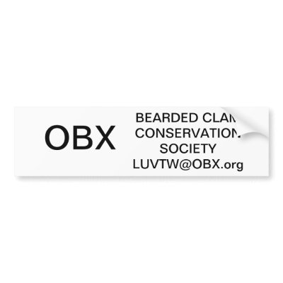 bearded clam conservation bumper stickers by leffelman