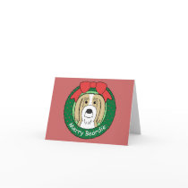 Bearded Collie Christmas Card