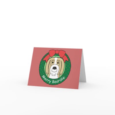 Bearded Collie Christmas Card by dogcartoons
