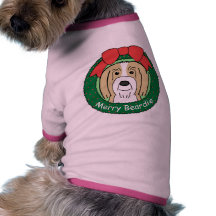 Bearded Collie Christmas Dog T Shirt