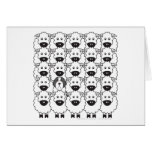 Bearded Collie in the Sheep Card