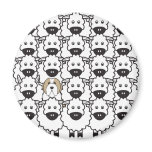 Bearded Collie in the Sheep Fridge Magnet