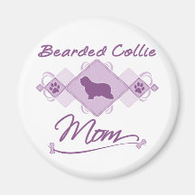 Bearded Collie Mum Fridge Magnet