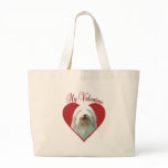 Bearded Collie Valentine Canvas Bags