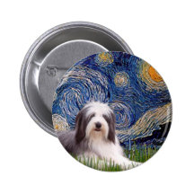 Beardie 2 - Starry Night Pinback Button