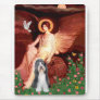 Beardie 6 - Seated Angel Mouse Mats
