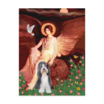 Beardie 6 - Seated Angel Post Card