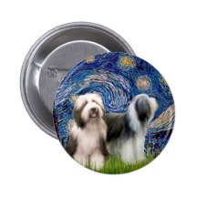Beardie Pair 1 - Starry Night Pins