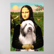 Beardied Collie 1 - Mona Lisa Print