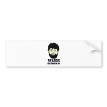 BEARDS - They grow on you Bumper Stickers