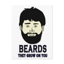 BEARDS - They grow on you Postcard