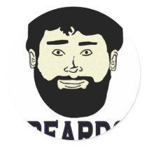 BEARDS - They grow on you Round Stickers
