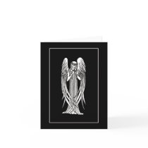 Beardsley Angel Art Nouveau Note Card