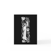 Beardsley Angel & Poppies Note Card